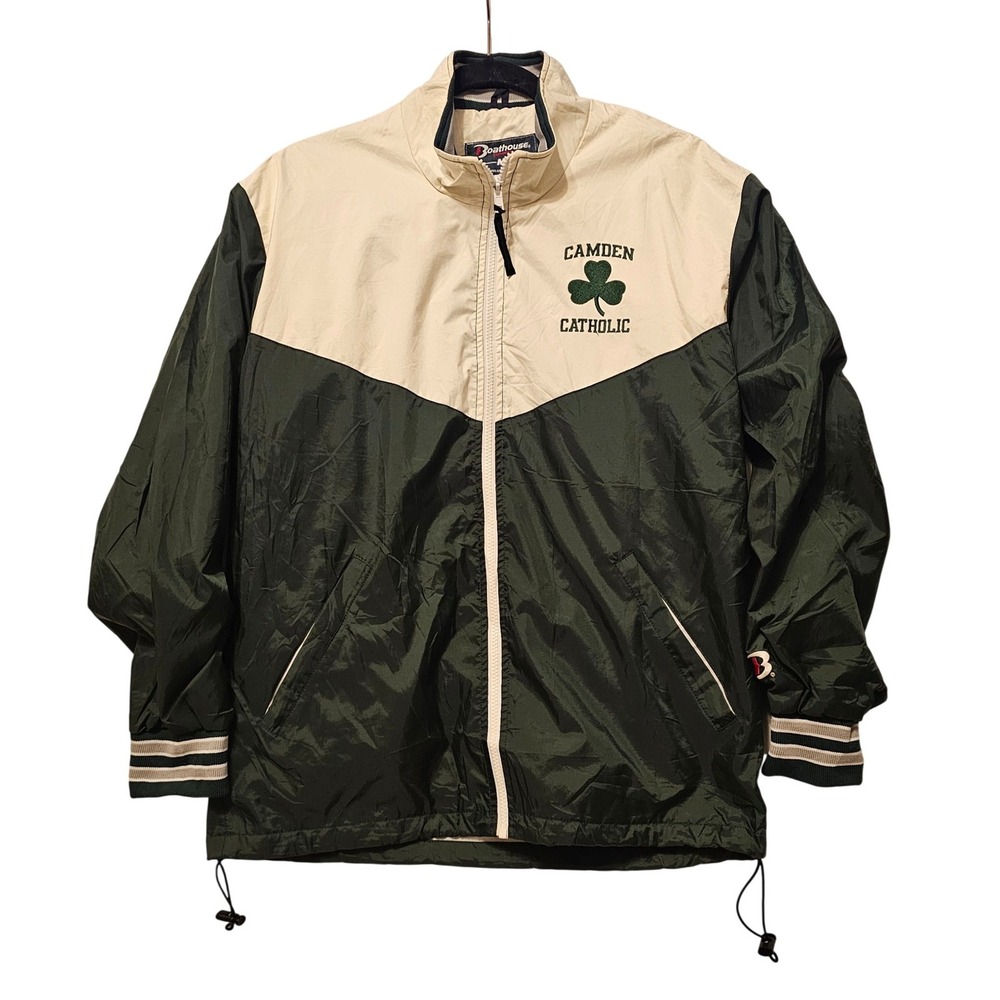 Boathouse Sports Mens Camden Catholic Lacrosse Windbreaker Jacket‎ Green Medium